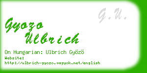 gyozo ulbrich business card