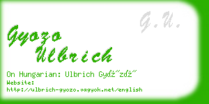 gyozo ulbrich business card